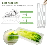 FOOD STORAGE CONTAINER WITH REMOVABLE DRAIN PLATE AND LID 1500 ML