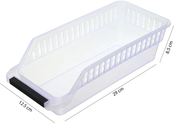 KITCHEN PLASTIC SPACE SAVER ORGANIZER BASKET RACK (4 PC)