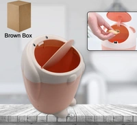 LITTLE WHITE RABBIT TRASH CAN SMALL GARBAGE CAN WITH LID TRASH CAN FOR CARS MINI DUMPSTER FOR DESK TABLETOP LITTER BIN BUNNY TRASH CAN RABBIT GARBAGE CAN,MINI DUSTBIN GARBAGE CAN FOR DESK