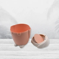 LITTLE WHITE RABBIT TRASH CAN SMALL GARBAGE CAN WITH LID TRASH CAN FOR CARS MINI DUMPSTER FOR DESK TABLETOP LITTER BIN BUNNY TRASH CAN RABBIT GARBAGE CAN,MINI DUSTBIN GARBAGE CAN FOR DESK