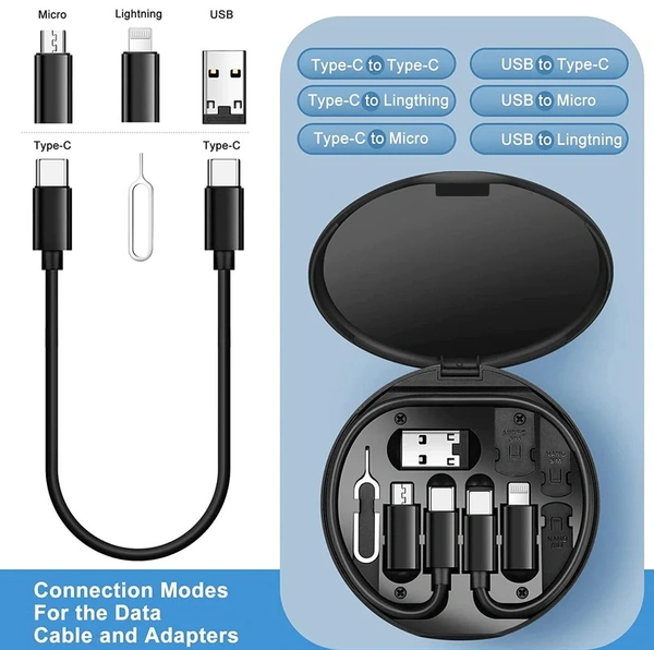 MINI MULTI-FUNCTIONAL FAST CHARGING DATA CABLE SET (5IN1)