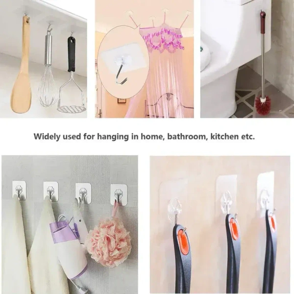 Multipurpose Strong Small Stainless Steel Adhesive Wall Hooks