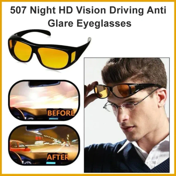 NIGHT HD VISION DRIVING ANTI GLARE EYEGLASSES