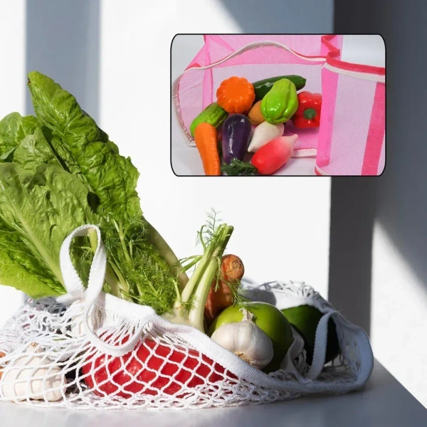 Nylon Fruit Bag Foldable Bag Is Protect Your Fruit Bag All Type Use Bag For Home & Kitchen Use