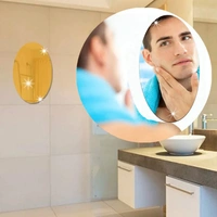 OVAL ADHESIVE BATHROOM MIRROR WALL