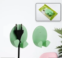 (Pack Of 2 )PLASTIC ADHESIVE CABLE PLUG HOOK