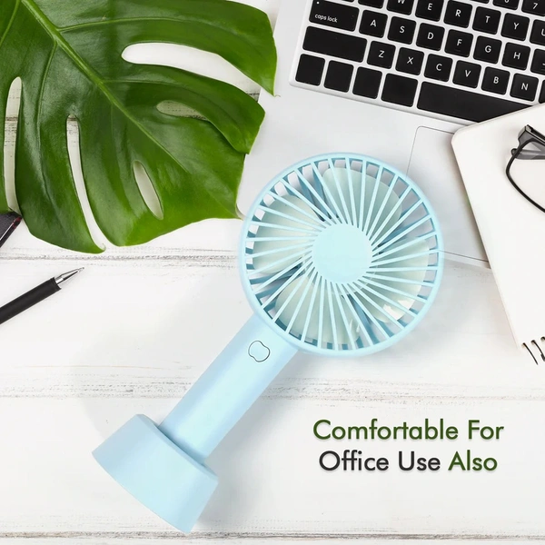 PORTABLE CLASSIC HAND FAN TABLE FAN 3 STEP SPEED SETTING FAN PERSONAL DESK FAN SUITABLE FOR OFFICE , SCHOOL & HOME USE (BATTERY NOT INCLUDED)