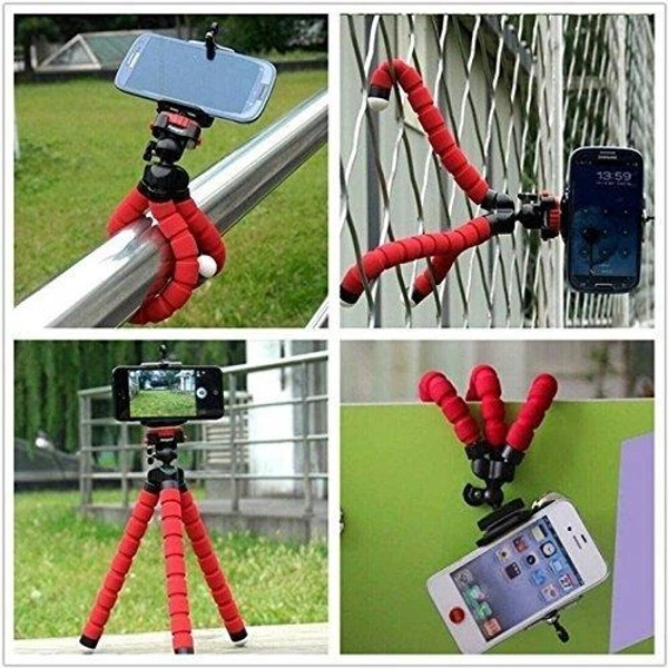 PORTABLE MINI OCTOPUS TRIPOD STAND WITH PHONE HOLDER FOR LIVE SELFIE, MOBILE PHONE PORTABLE AND ADJUSTABLE STENT