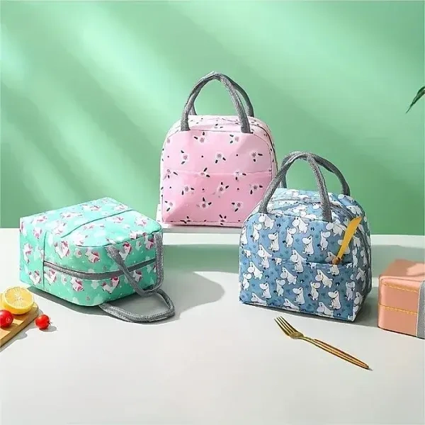 Random Print Lunch Bag With Pocket