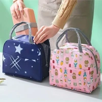 Random Print Lunch Bag With Pocket