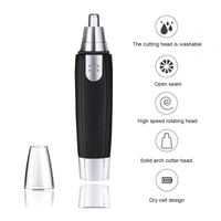 SHARP NEW EAR AND NOSE HAIR TRIMMER PROFESSIONAL HEAVY DUTY STEEL NOSE CLIPPER BATTERY-OPERATED.