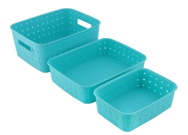 SMART BASKETS FOR STORAGE(SET OF 3) SKY BLUE
