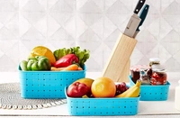 SMART BASKETS FOR STORAGE(SET OF 3) SKY BLUE