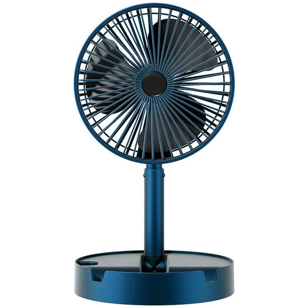 Telescopic Electric Desktop Fan, Height Adjustable, Foldable & Portable for Travel/Carry | Silent Table Top Personal Fan for Bedside, Office Table (Battery Not Include)