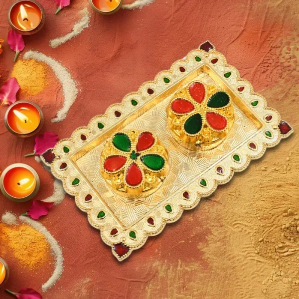 Tray Shape Special Puja Thali
