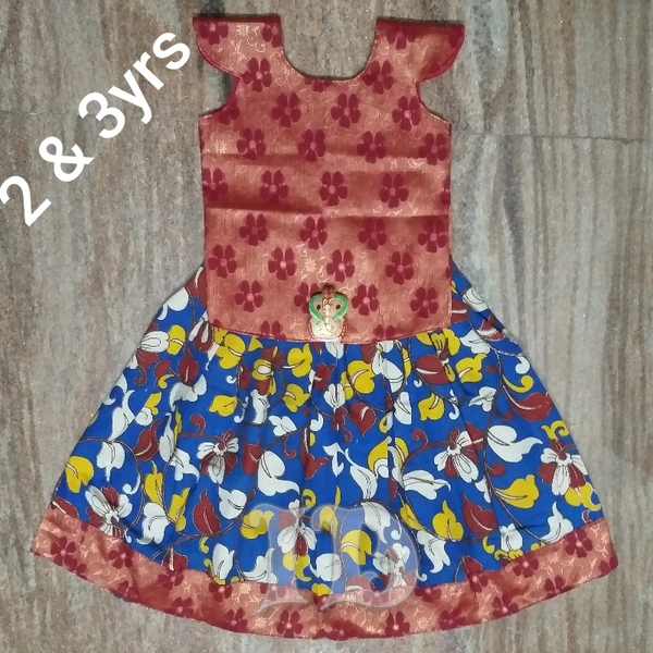 1007/kalamkari Jecaurd Skirt top/pavadai - 3yr
