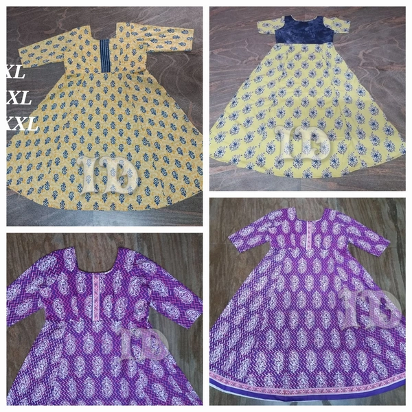1177/ Thick Cotton Anarkali Kurti - XS