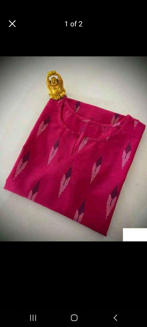 1180/slub Ikkat Kurti - 5XL