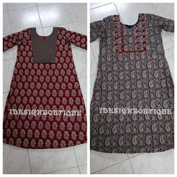 1191/ajrakh Kurti - Xs