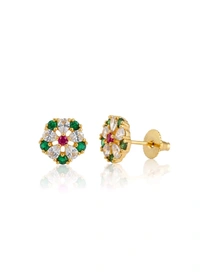 Cz Round Earring