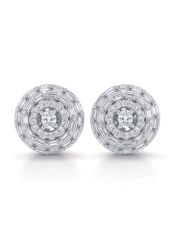 American Diamonds Silver Plated Earring - White