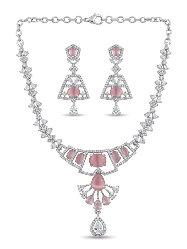 Celestia Grace Necklace Set - Pink Lace