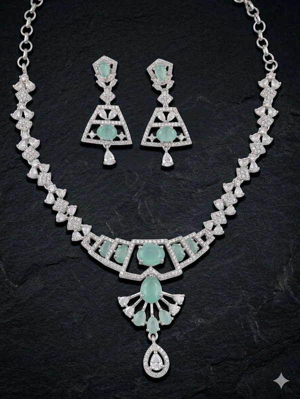 Celestia Grace Necklace Set - Algae Green
