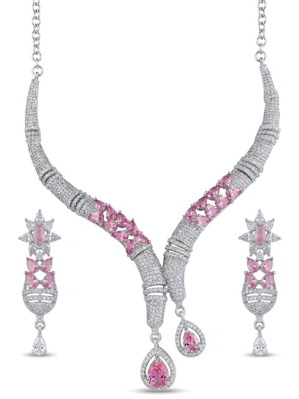 Ad Necklace - Pink Lace