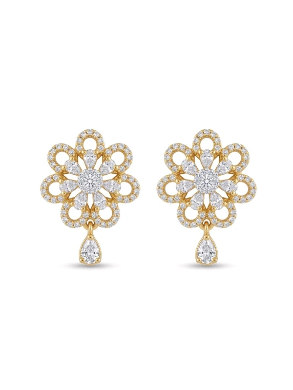 CZ Gold Pleting Earring