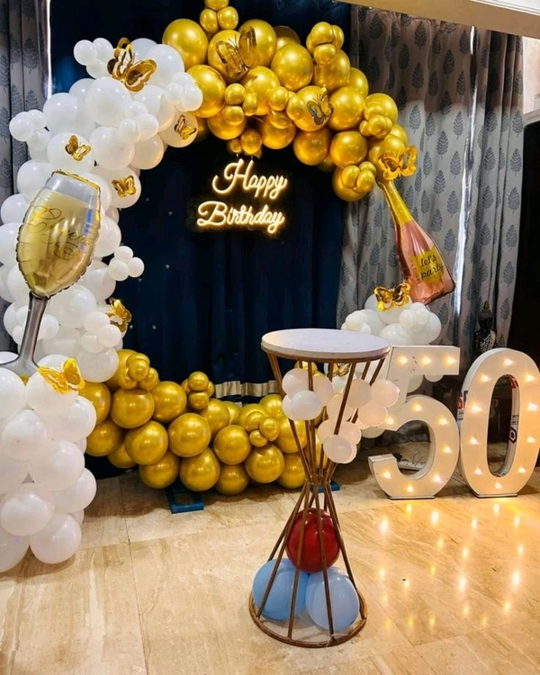 Golden White Birthday Vibes