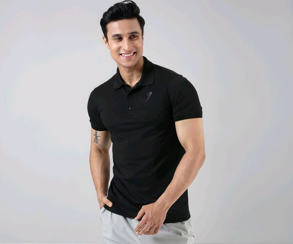 ⚡ Premium Men Polo T-Shirt | Slim Fit | Pique Texture | Short Sleeves | Reflective Branding