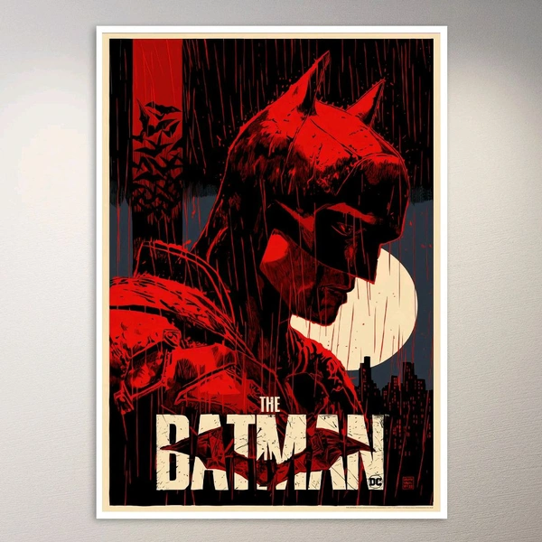The Batman In The Rain Poster - Superhero Poster 