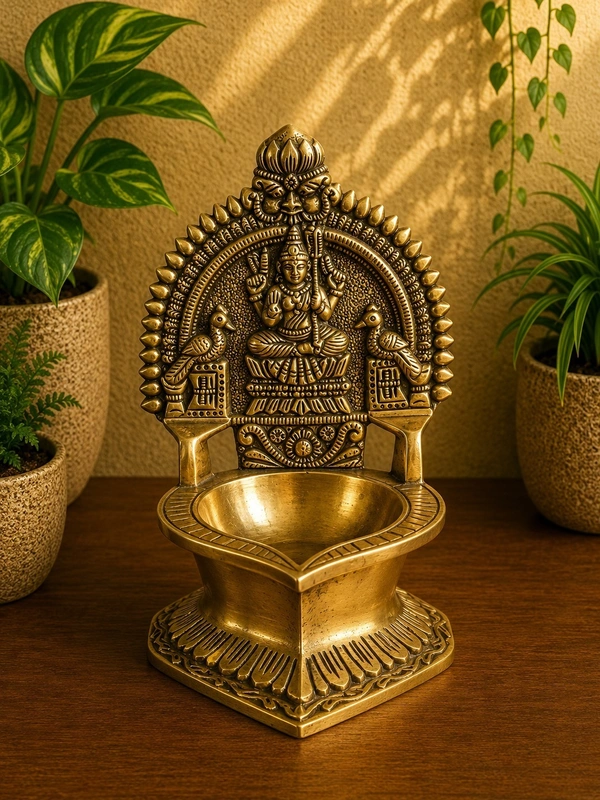 GS Decors Brass Kamakshi Diya 7''