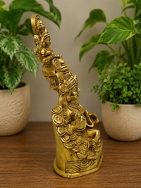 GS Decors Brass Lakshmi Kuberar 10''