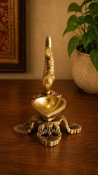 GS Decors Fish Diya with Annam 6.5''