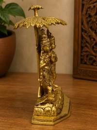 GS Decors Brass Radha Krishna Tree 13''