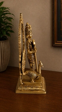 GS Decors Brass Murugan with Thiruvachi 8.5''