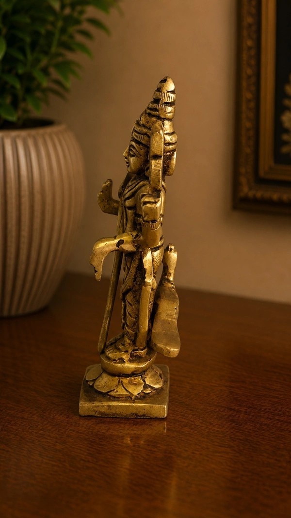 GS Decors Brass Murugan Statue B 5.2''