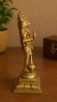 GS Decors Brass Panchamuga Hanuman 10''