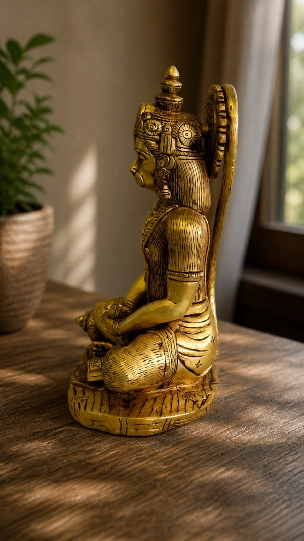 GS Decors Brass Hanuman 9''