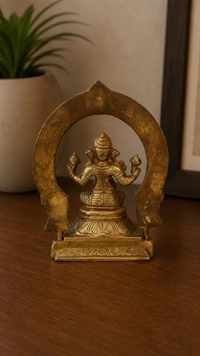 GS Decors Bronze Ganesha with Arch 7''