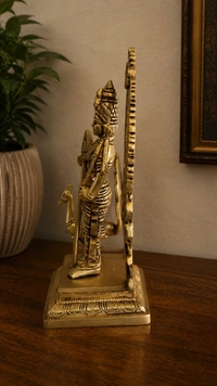 GS Decors Brass Murugan with Thiruvachi 8.5''