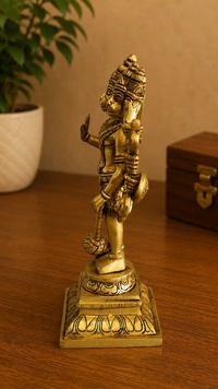 GS Decors Brass Panchamuga Hanuman 10''