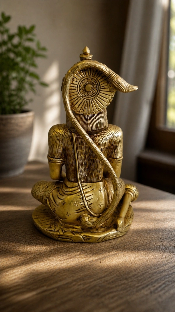 GS Decors Brass Hanuman 9''