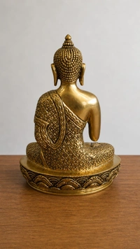 GS Decors Brass Buddha 8''