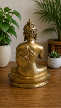GS Decors Brass Buddha 10''