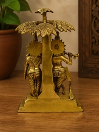 GS Decors Brass Radha Krishna Tree 13''