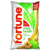 Fortune Soya Health Refined Soyabean Oil, 870 g Pouch