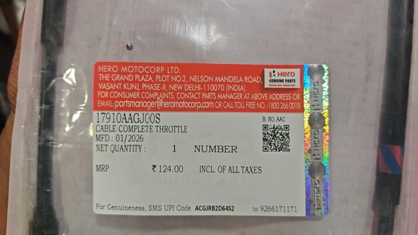ACCELERATOR CABLE CABLE COMP., THROTTLE - SUPER SPLENDOR TECHNO/XTEC OBDII(Feb.,2025) - 17910AAGJ00S