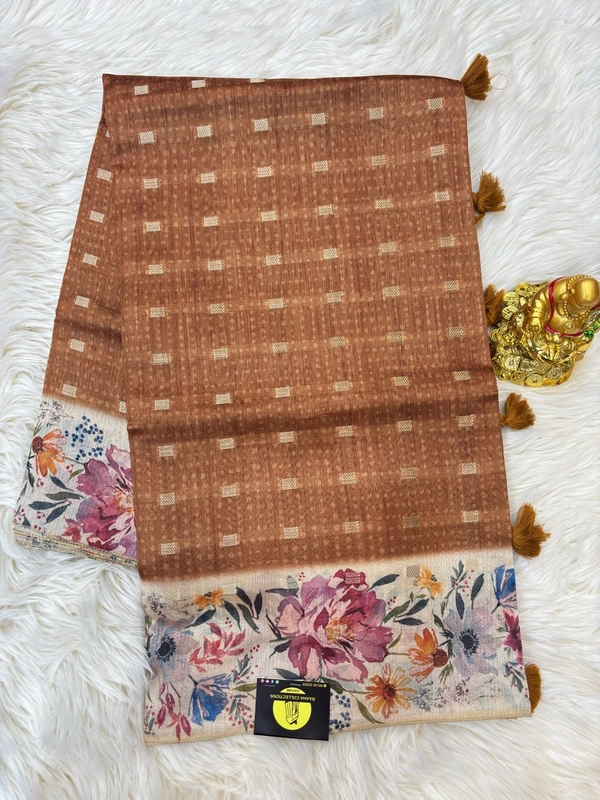 Tussar Zari Silk - Pirate Gold